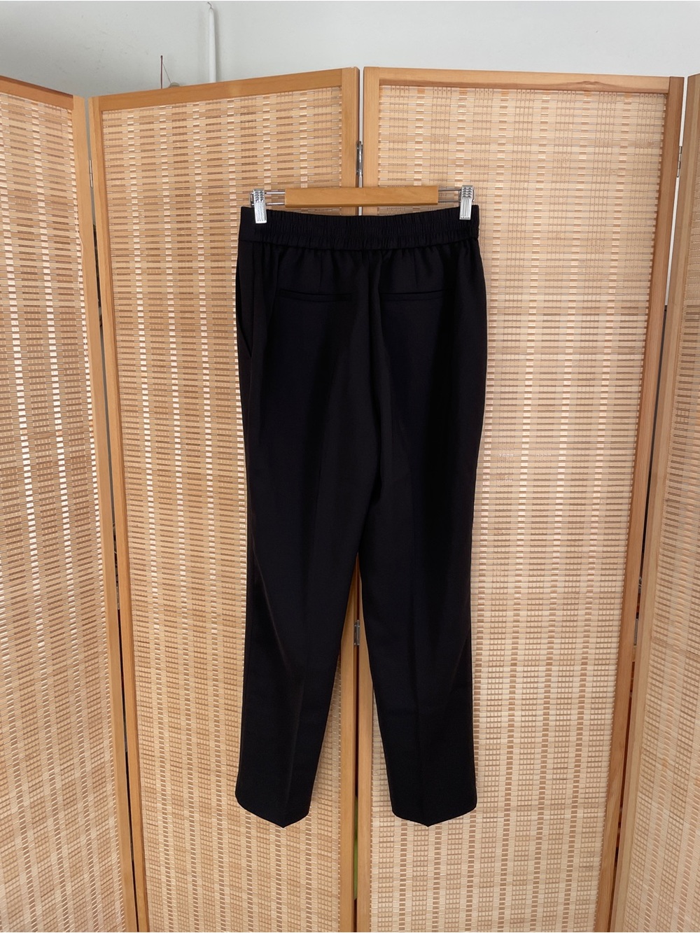 Quince Stretch Crepe Ankle Pants Black Size 8 Work Office School Minimalist - Picture 4 of 8